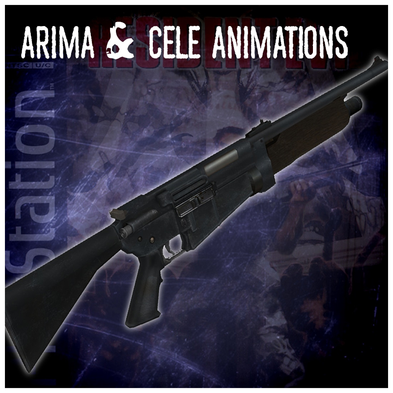 "That cursed gun from the Resident Evil cover art" on Arima & Cele Animations
 preview