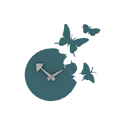 Butterfly Clock- Blue