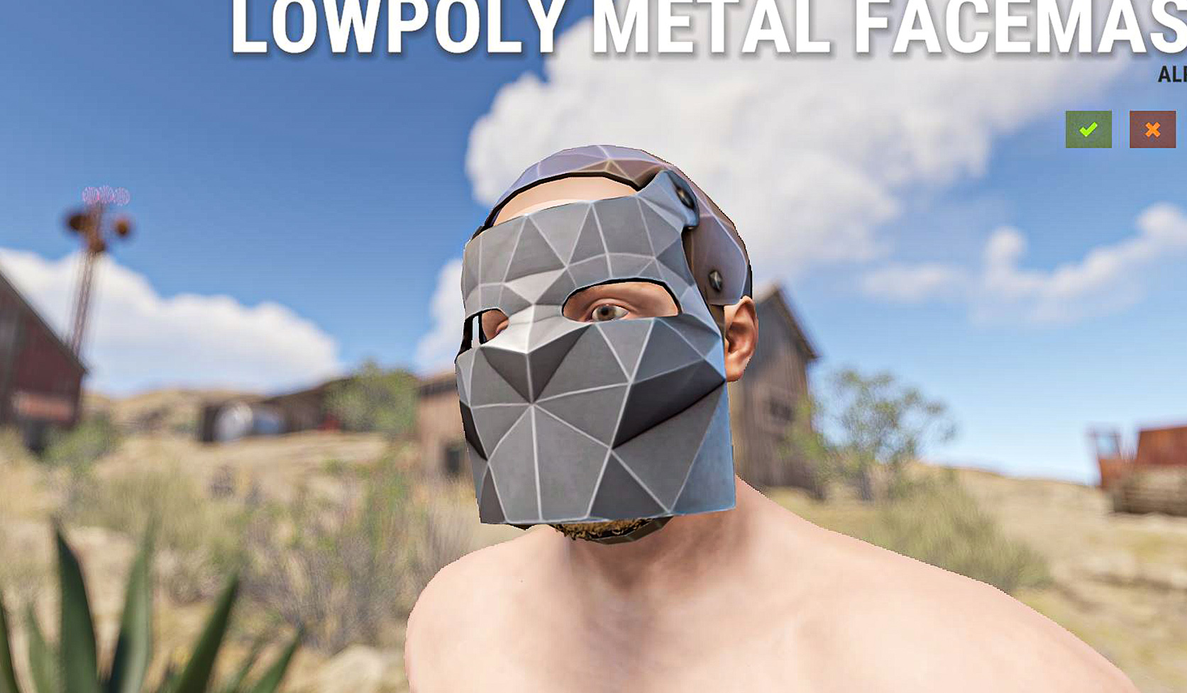 Low Poly Metal Facemask