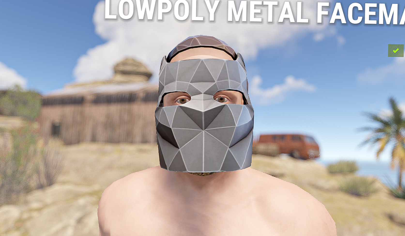 Low Poly Metal Facemask