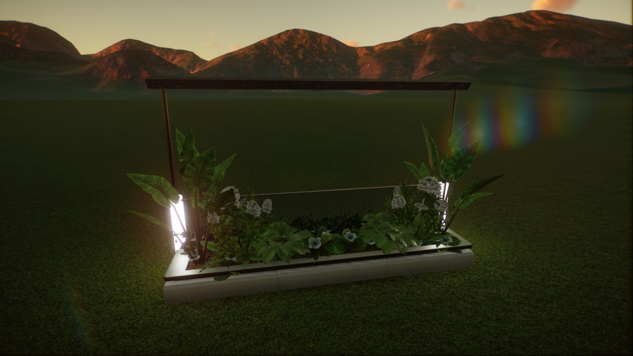Modern Iluminated Planter Fence