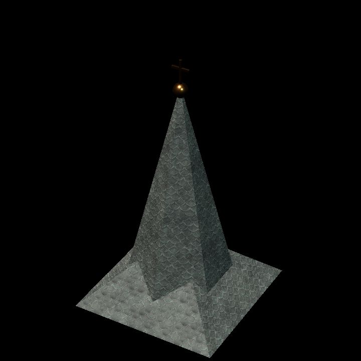 Church tower roof