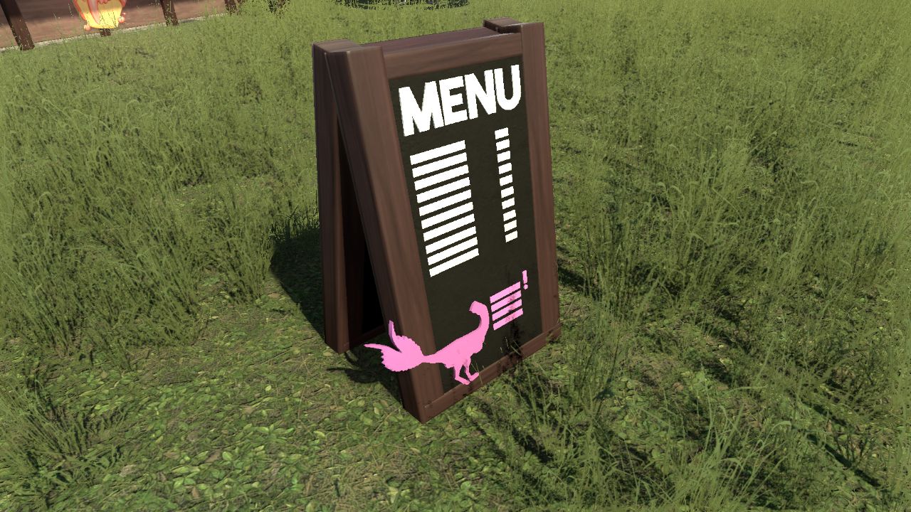 Standing Chalkboard Menu