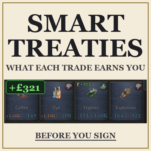 Smart Treaties: what each goods trade earns you preview