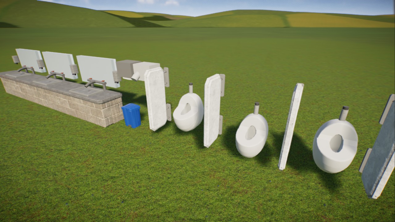 Urinals and sinks