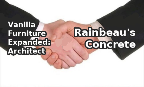 RF Concrete X VFE Architect Compatibility mod preview for RimWorld