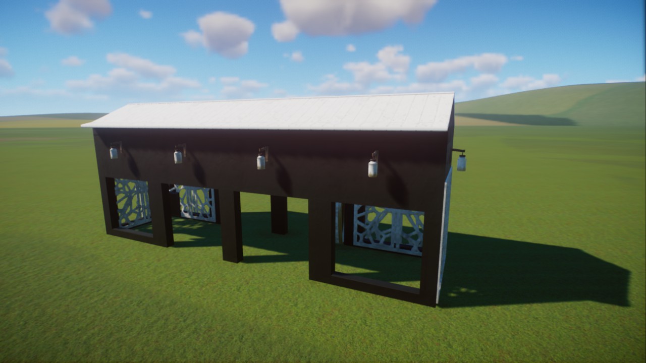 Black + White habitat viewing shelter