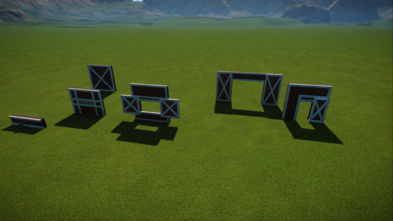 Red barn wall segments
