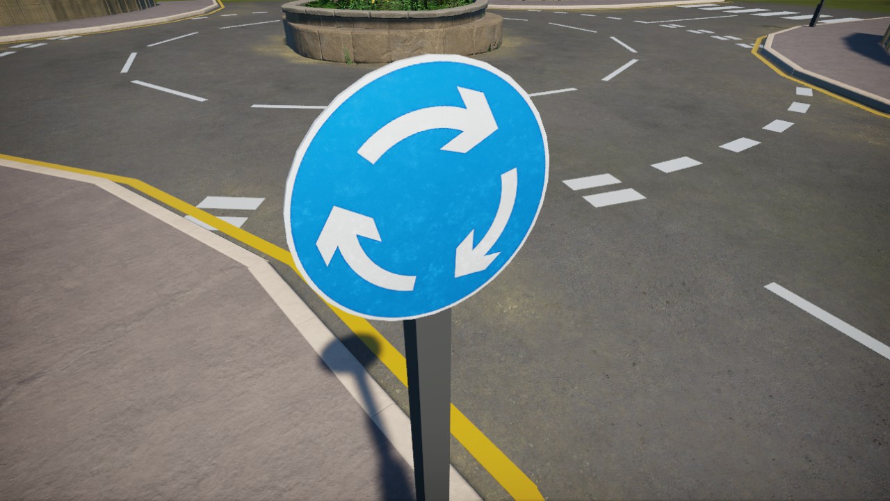 UK Roundabout Sign