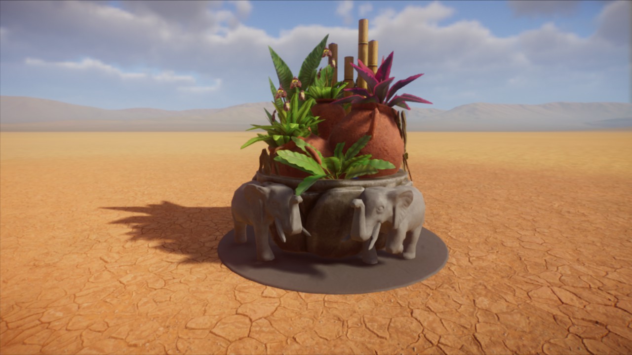 "Tropical microcosm" Flower composition