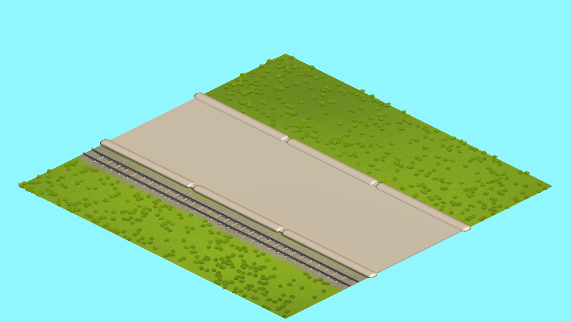 Flat Road + Train railways.tile