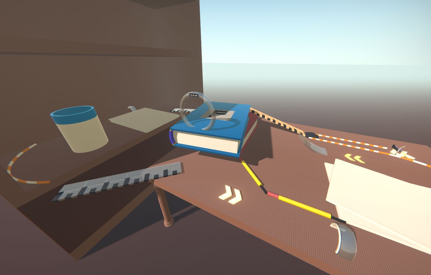 Bored student's desk