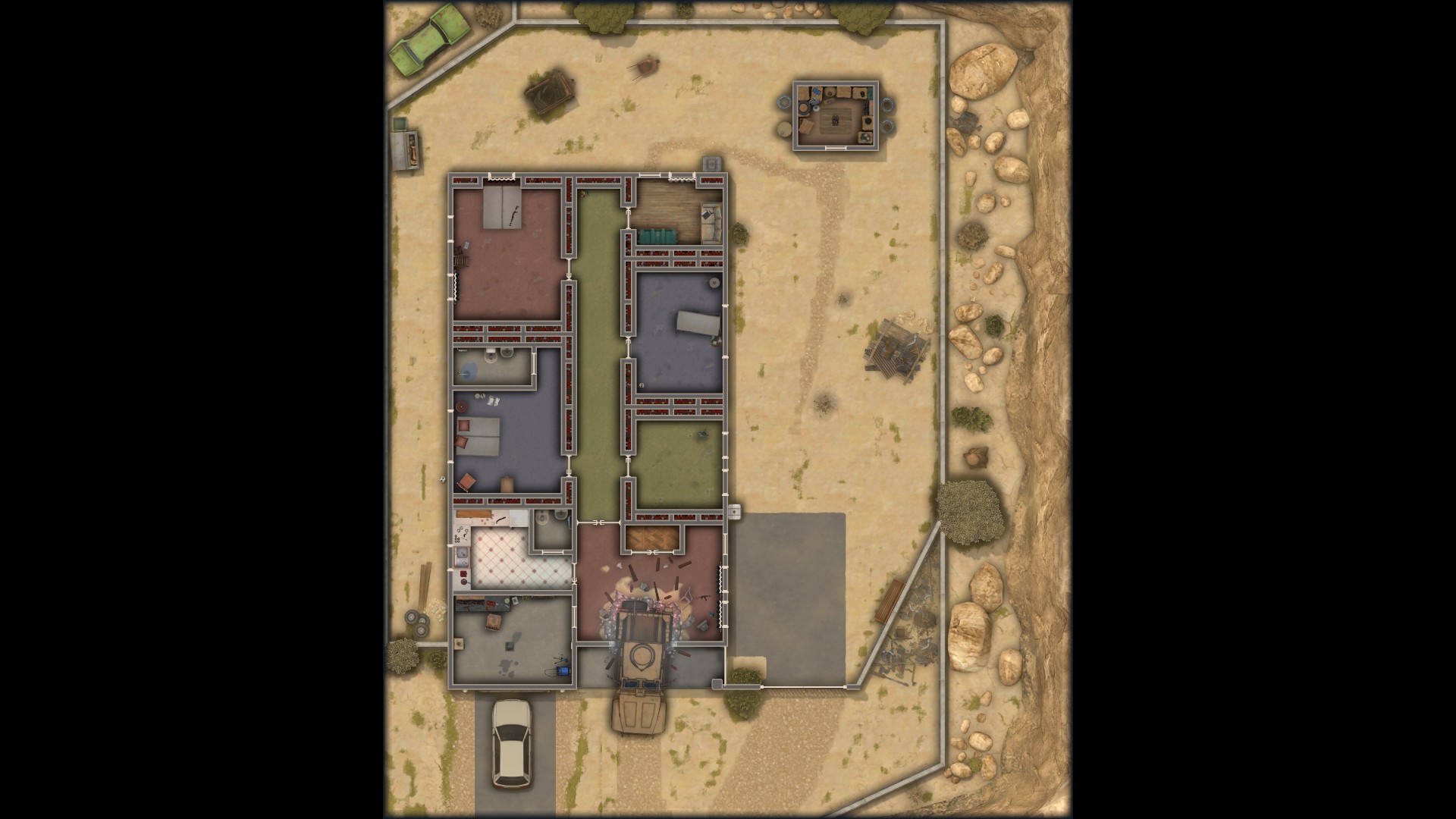 The film “Sicario” (2015). Map №1. Hostage rescue operation