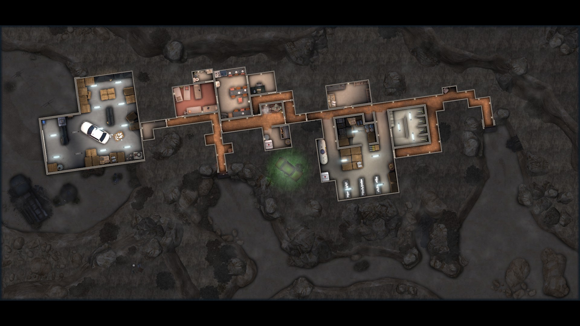 The film “Sicario” (2015). Map №3. Raid on a secret tunnel