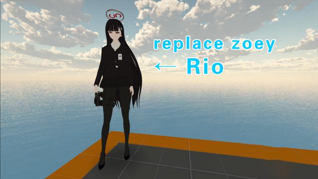 Blue Archive Rio（蔚蓝档案 调月莉音）replace zoey
