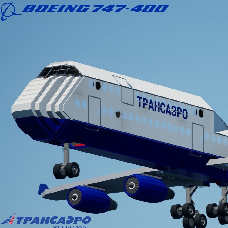 Softbody AIR LINER Boeing 747-444 Transaero