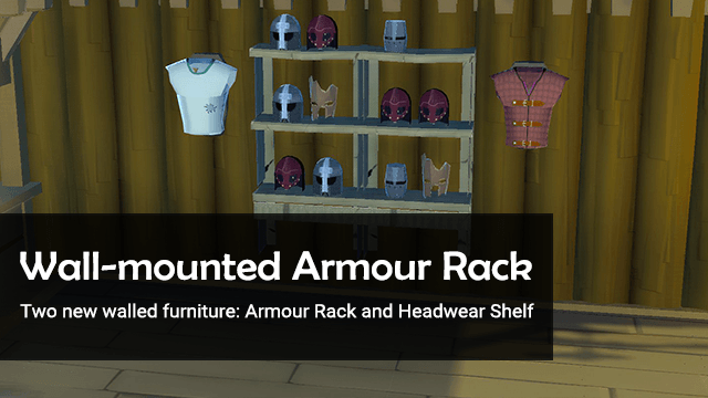 Wall-mounted Armour and Headwear Rack