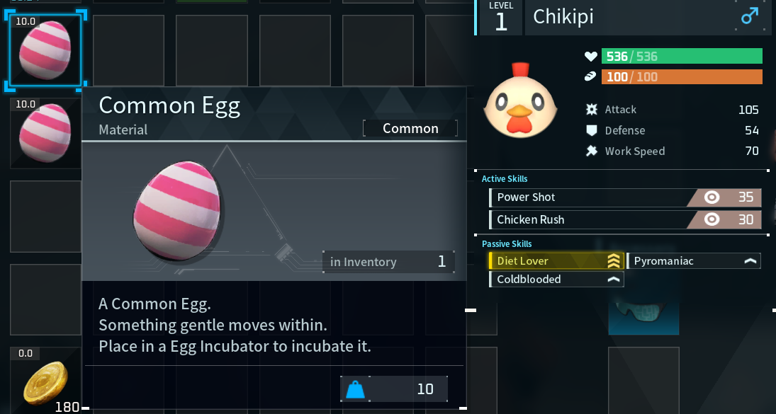 Pal Egg Info