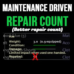 [B42] Maintenance Driven Repair Count – Project Zomboid Mod