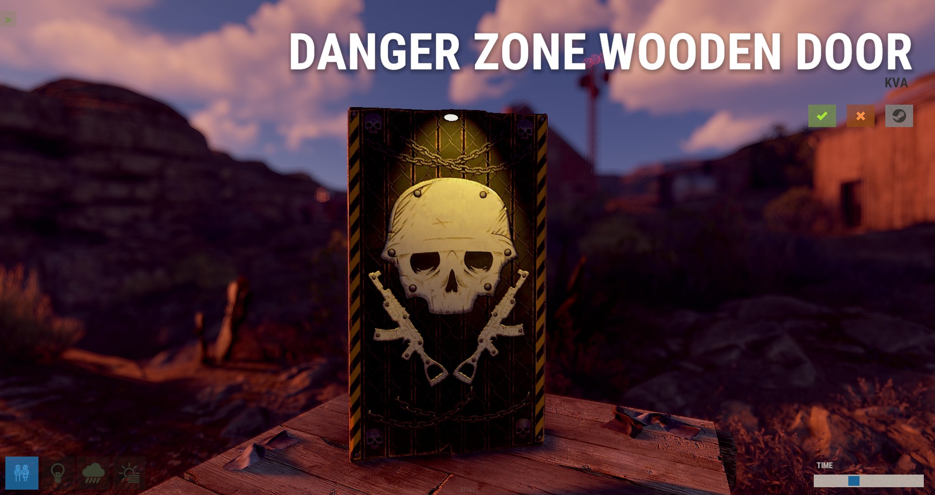 Danger Zone Wooden Door