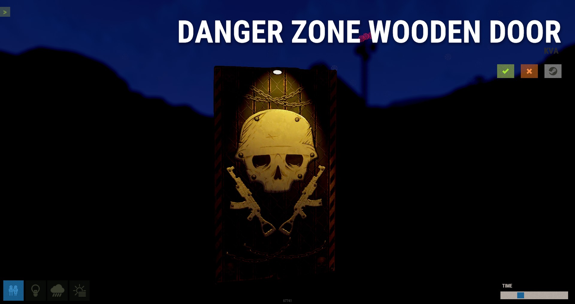 Danger Zone Wooden Door