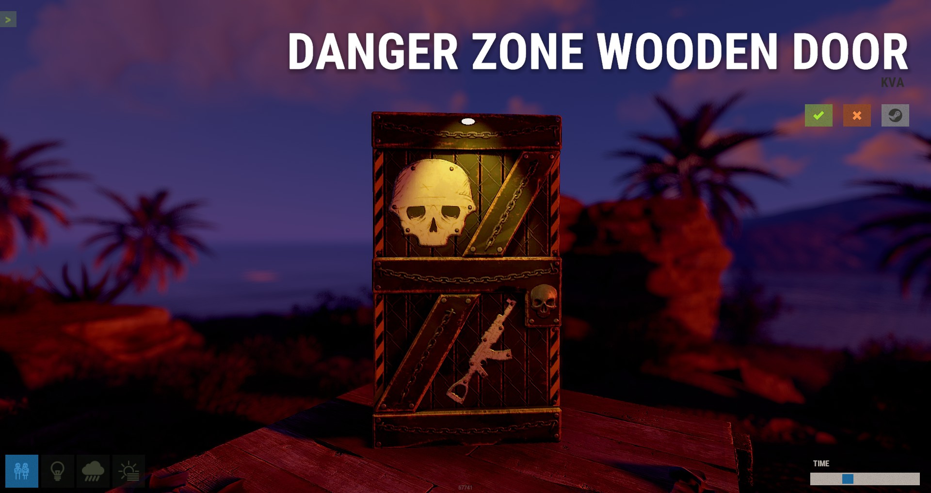 Danger Zone Wooden Door