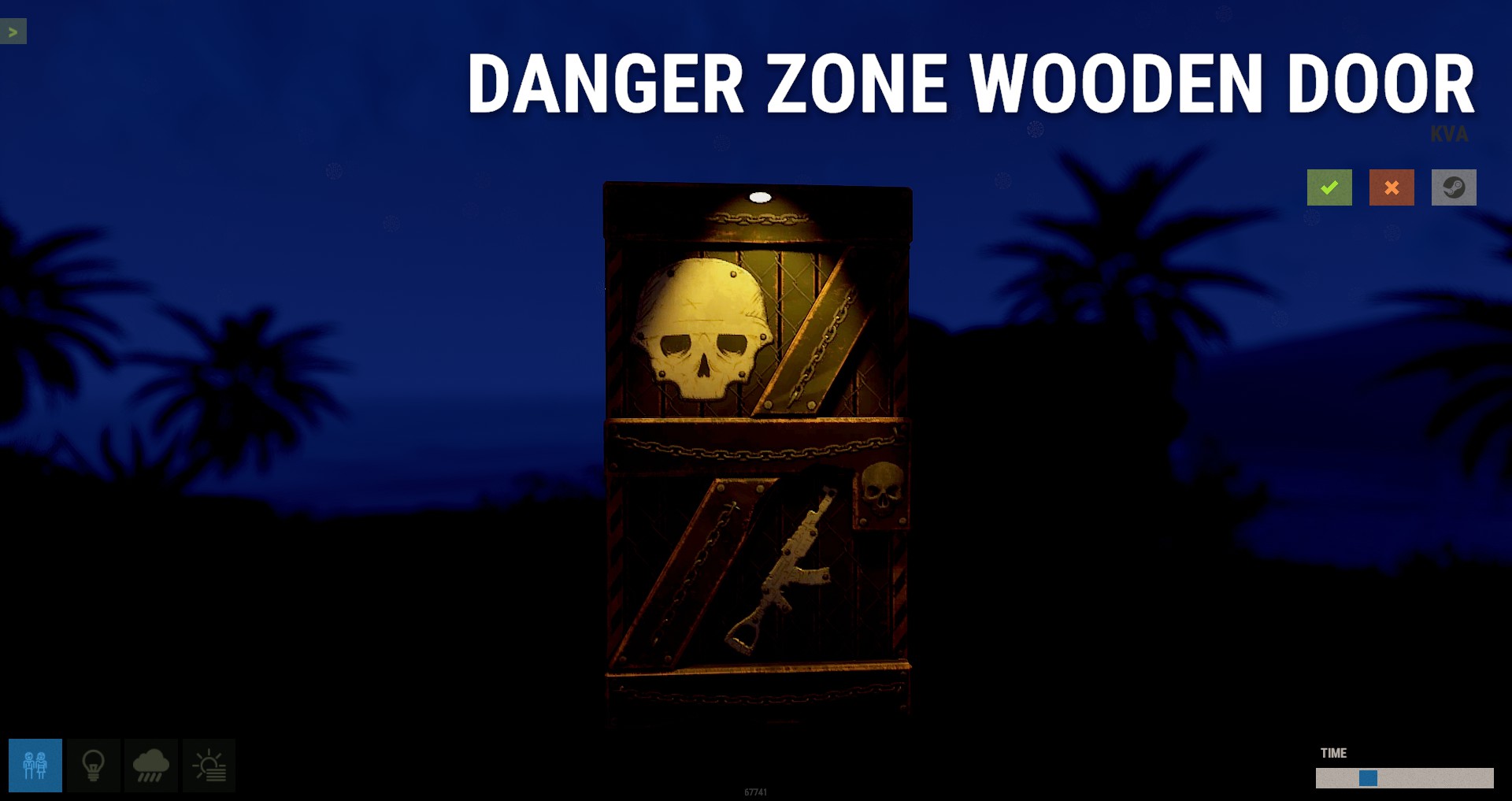 Danger Zone Wooden Door