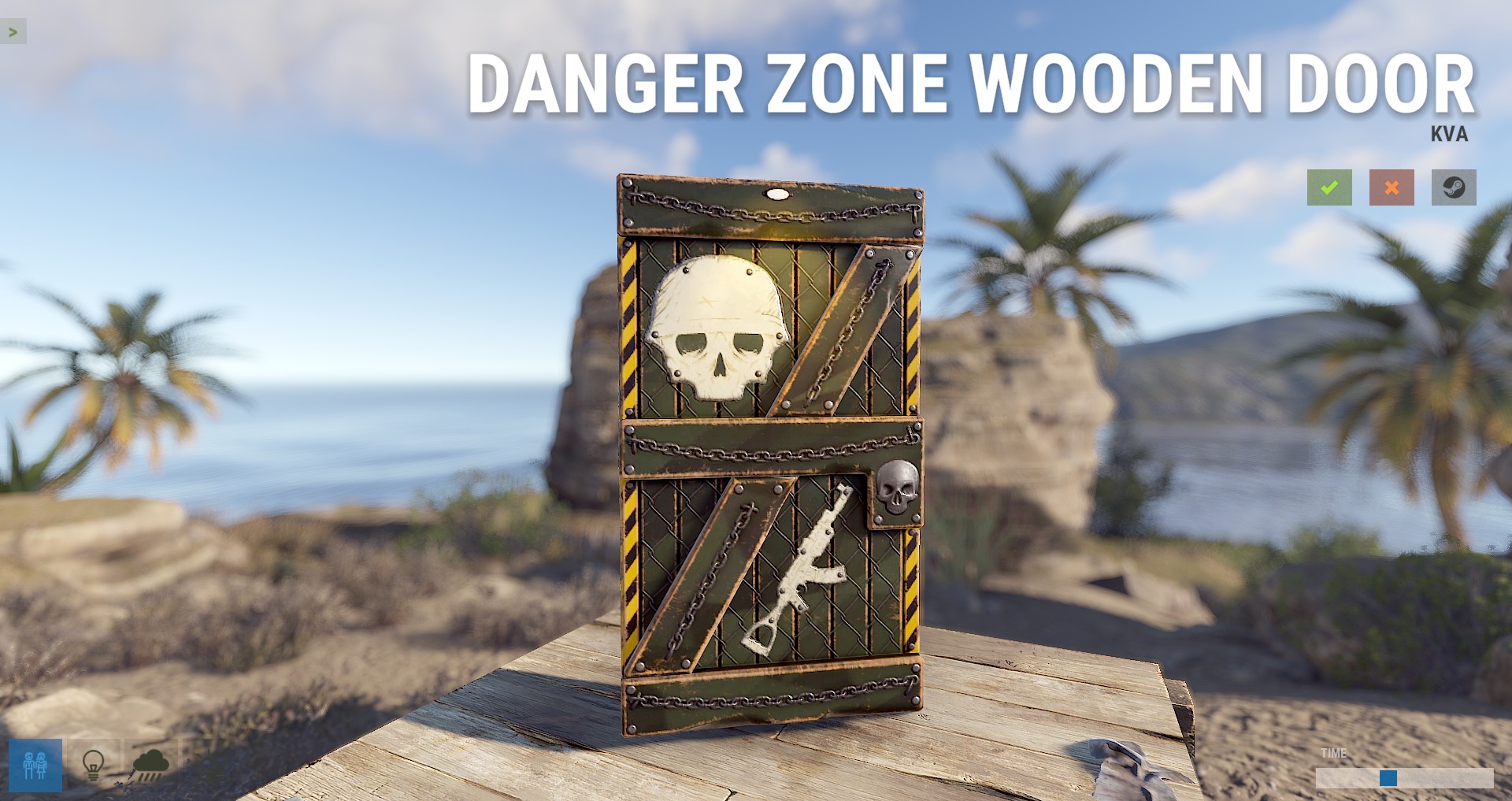 Danger Zone Wooden Door