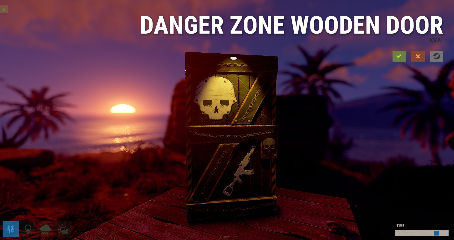 Danger Zone Wooden Door