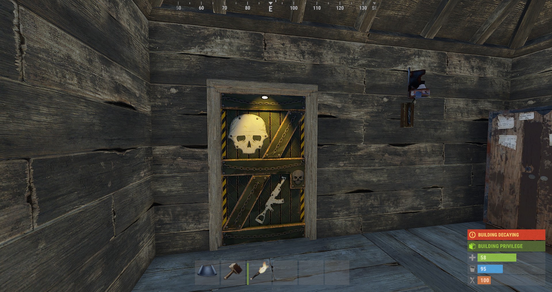 Danger Zone Wooden Door