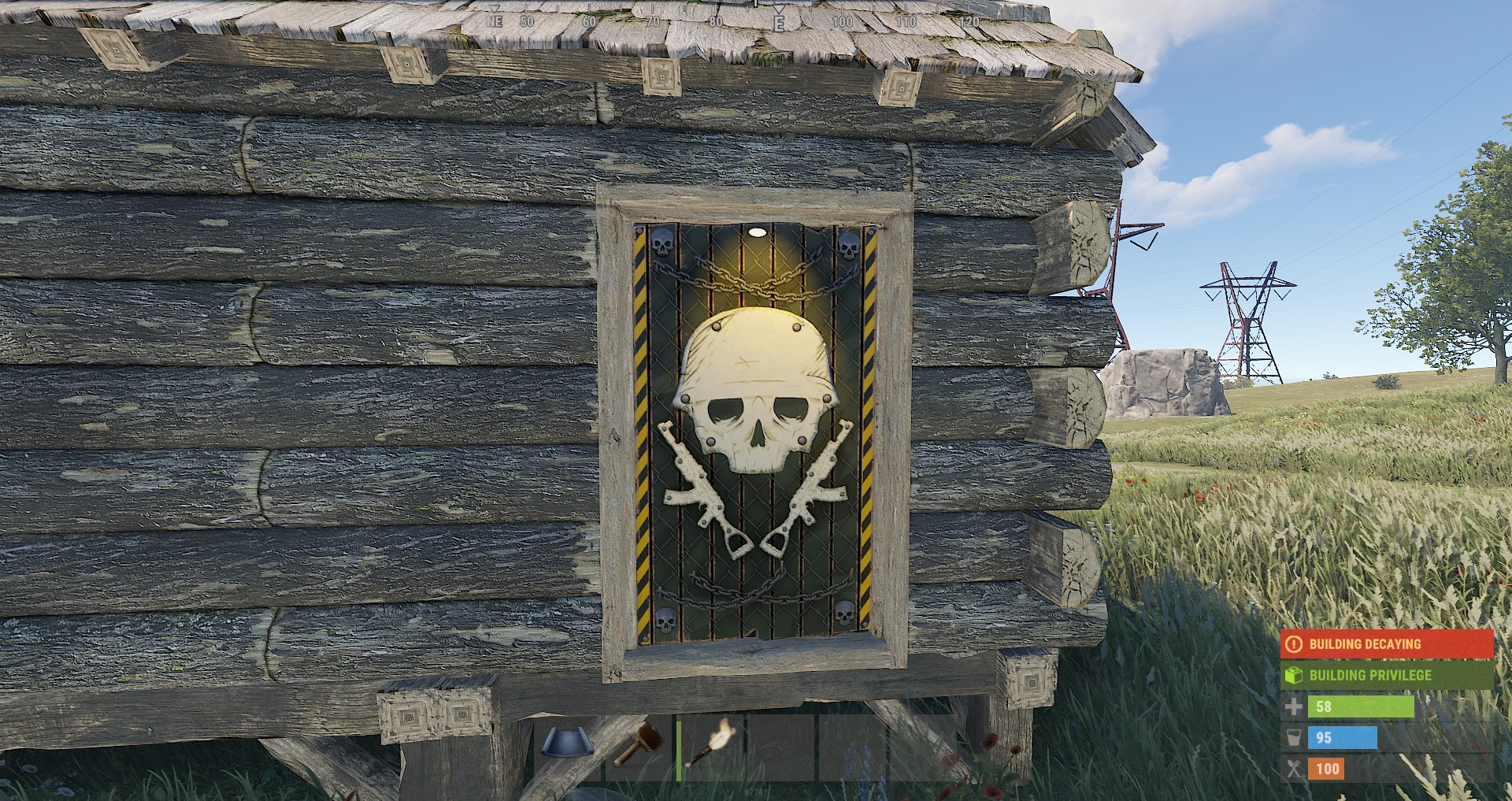 Danger Zone Wooden Door