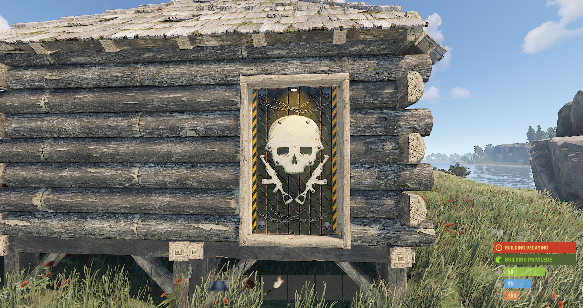 Danger Zone Wooden Door