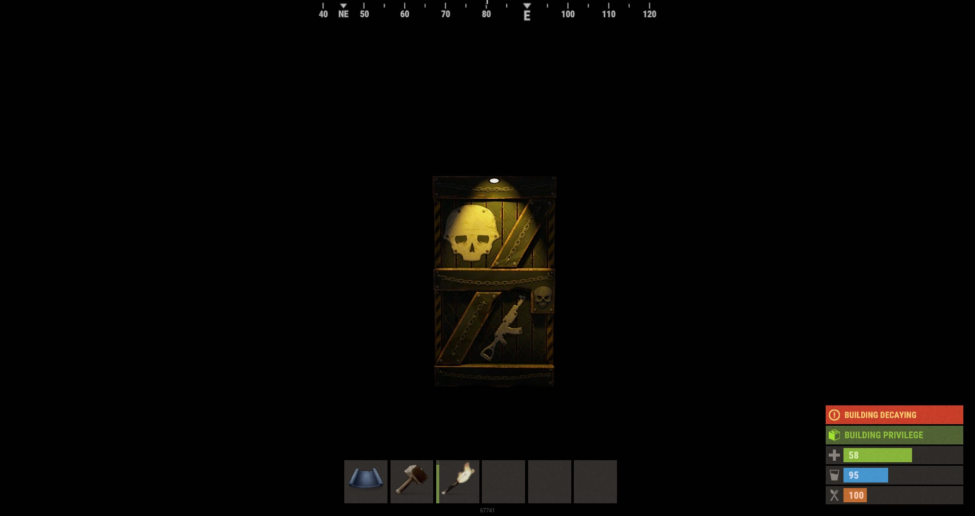 Danger Zone Wooden Door