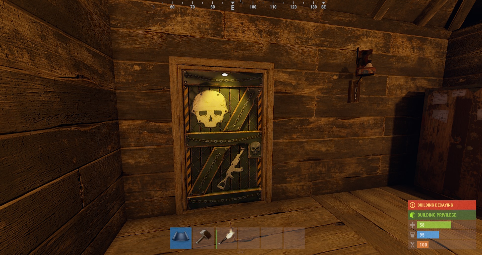 Danger Zone Wooden Door