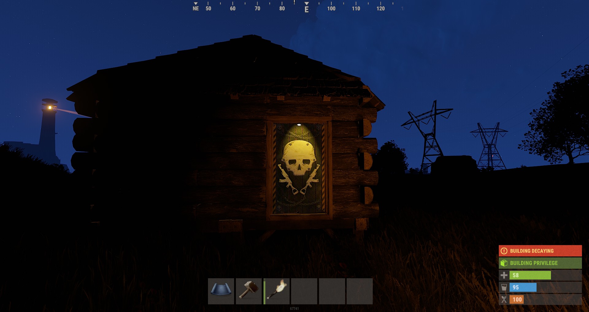 Danger Zone Wooden Door