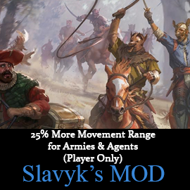 +35% More Movement Range for Armies & +100% More for Agents (Player Only)