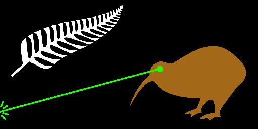 Lazer Kiwi and True Australian Flag