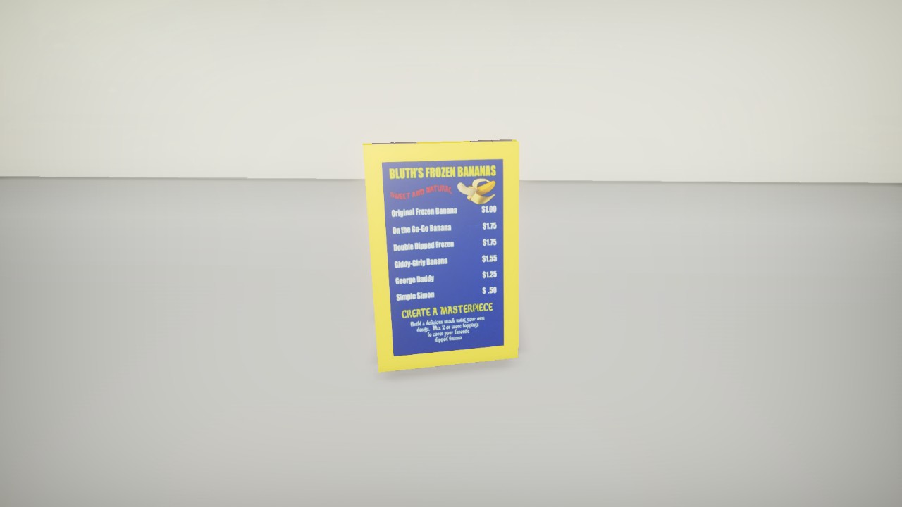 Bluths Frozen Banana Stand Sign