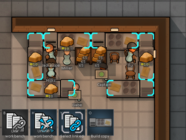 Workbench Connect mod preview for RimWorld
