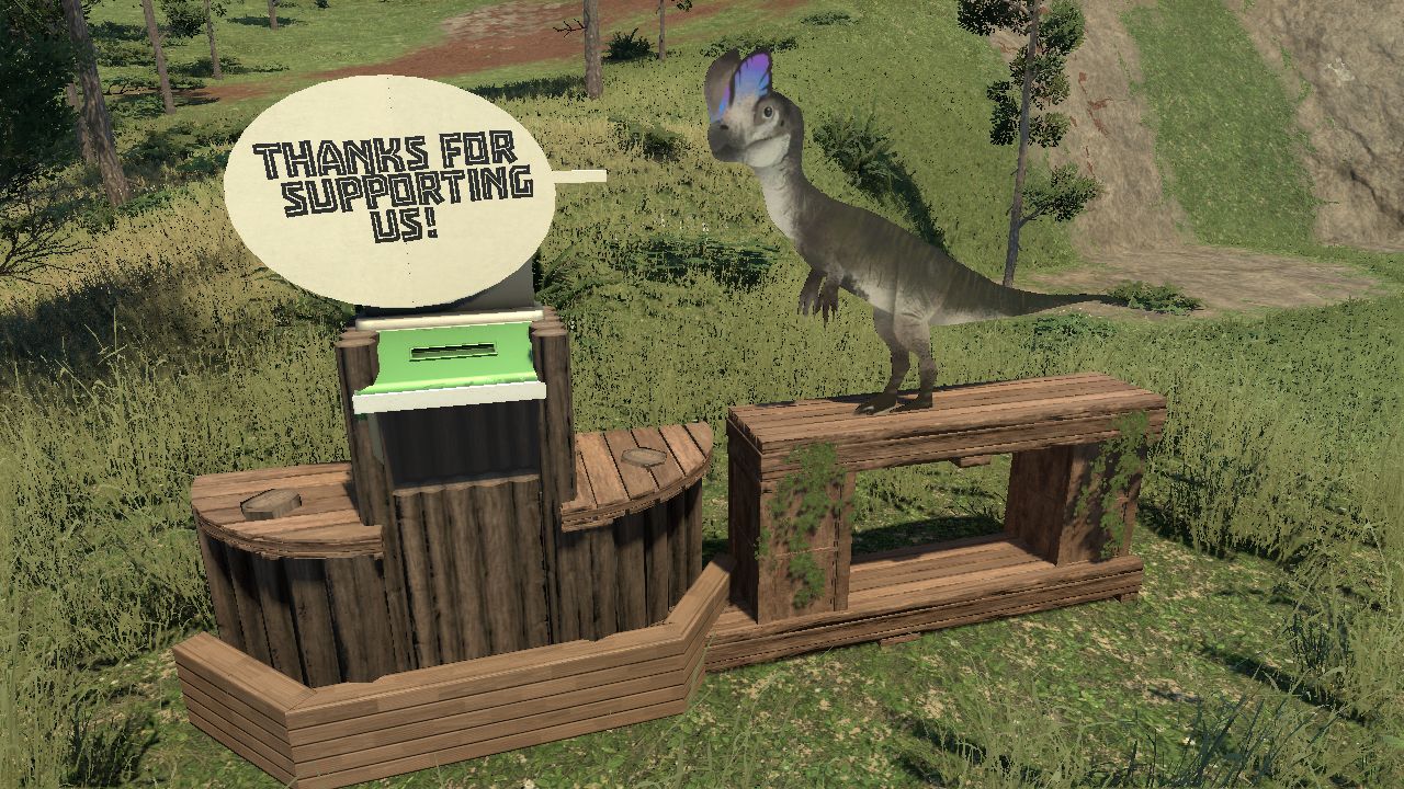 Dilophosaurus "Thank You" Donation Box