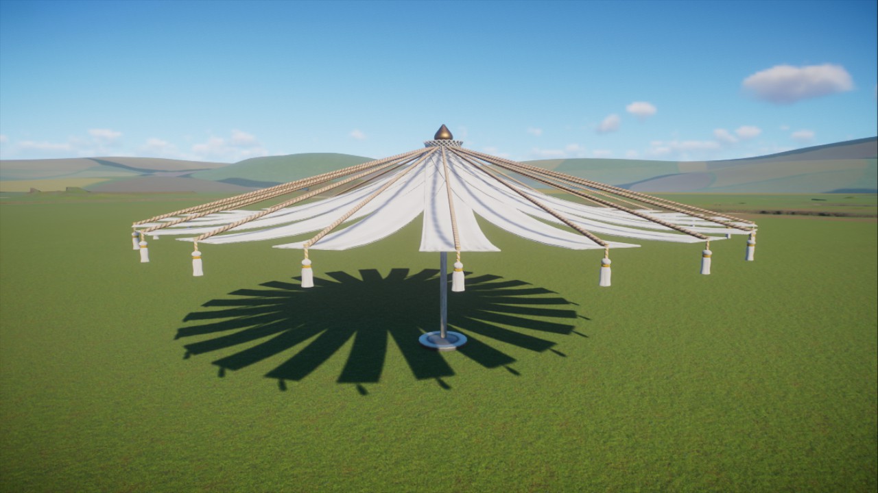 Large decorative sunshade