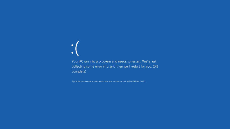 windows crash screen