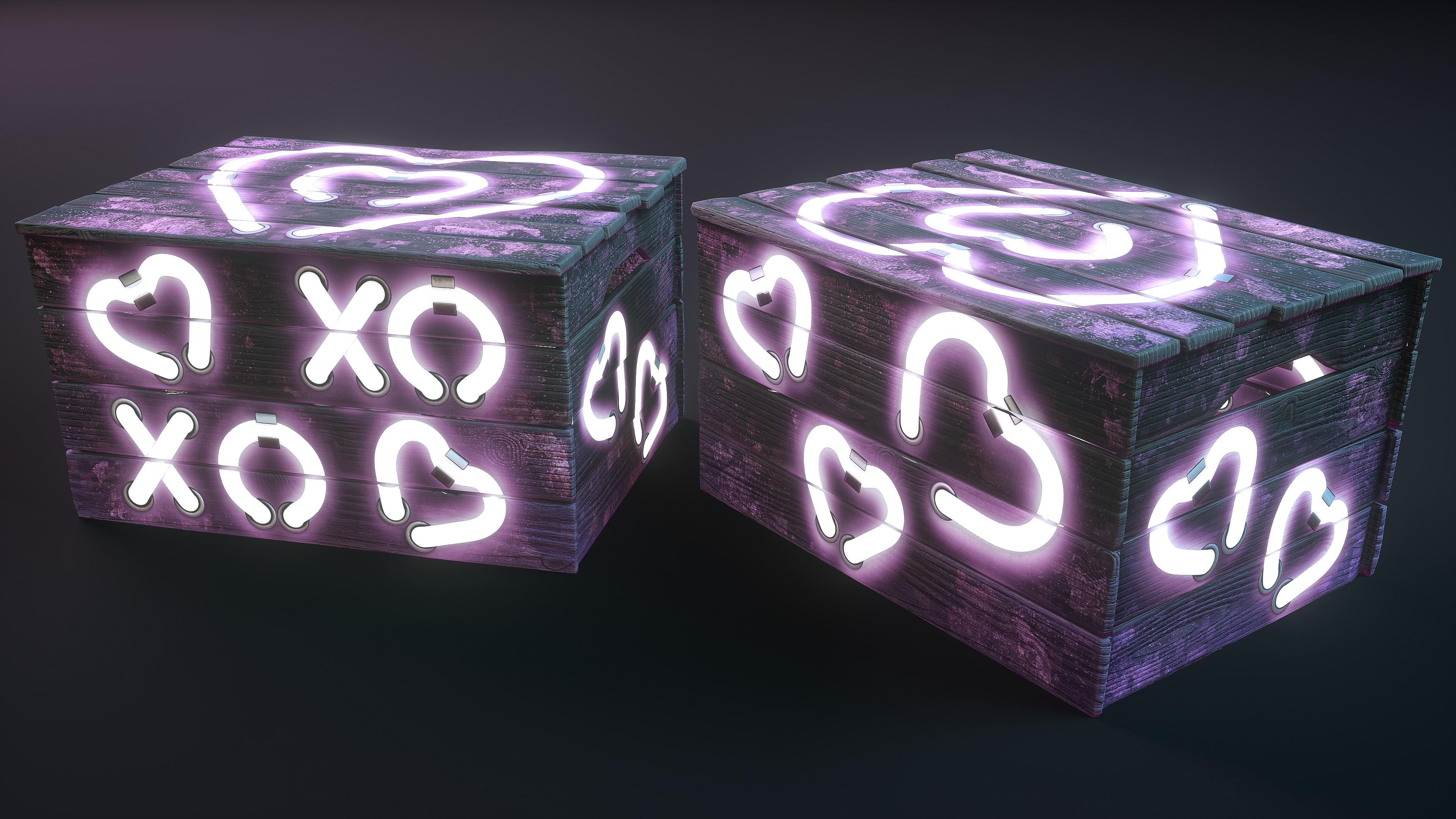 Neon Hearts Box