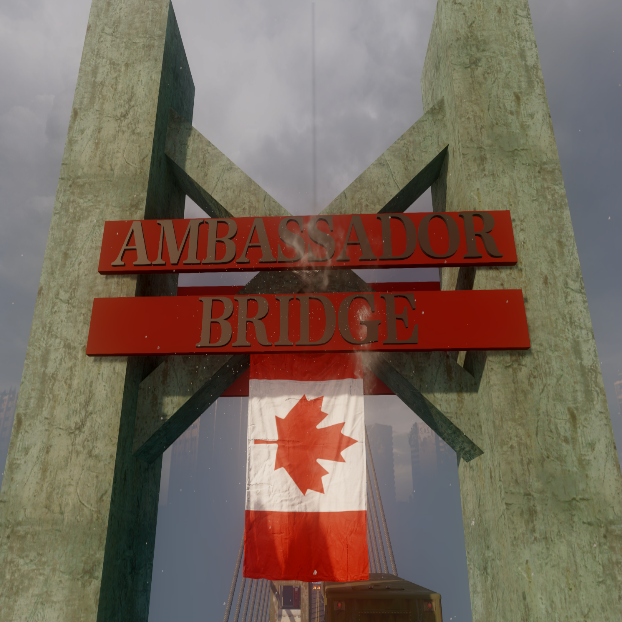 Freedom Convoy - Ambassador Bridge