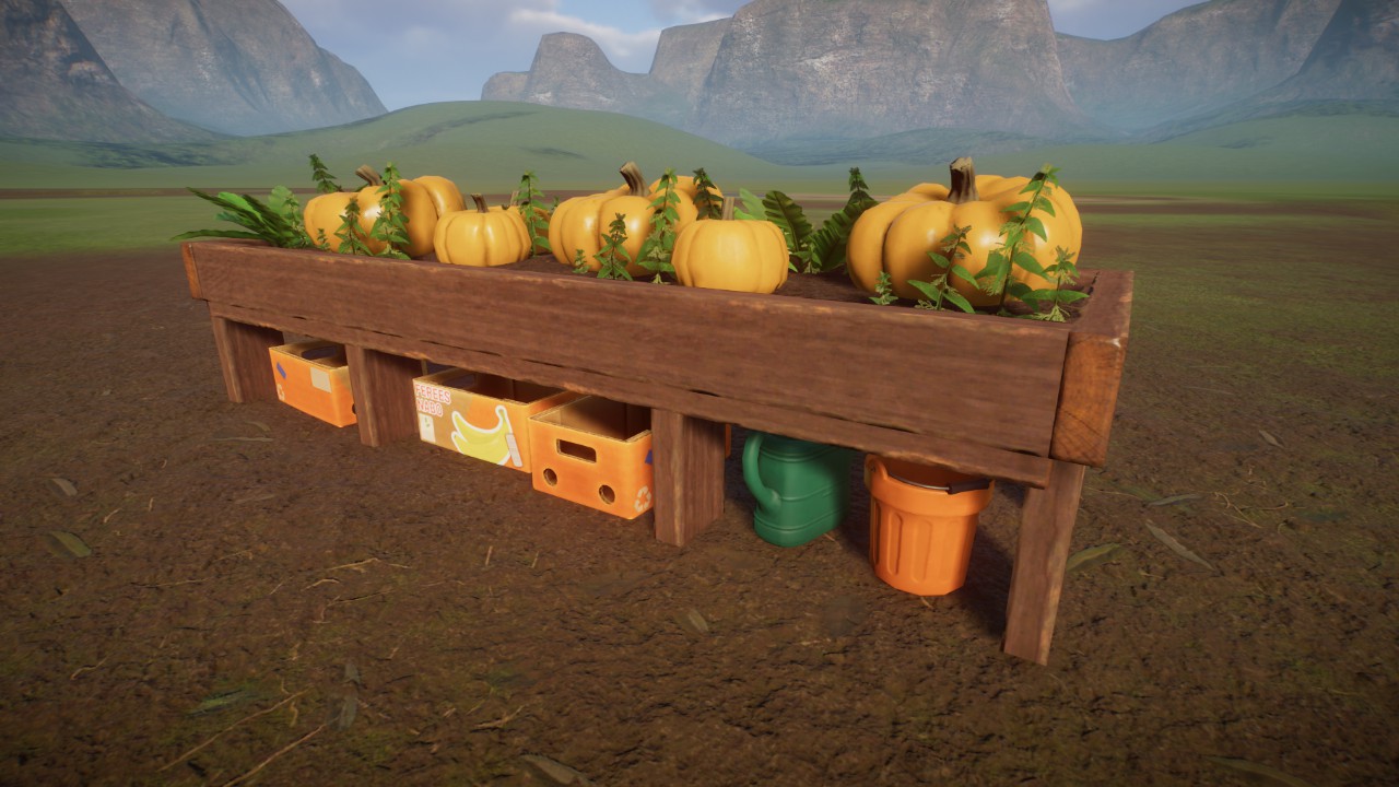 Greenhouse Planter with pumpkins | by DeLadysigner