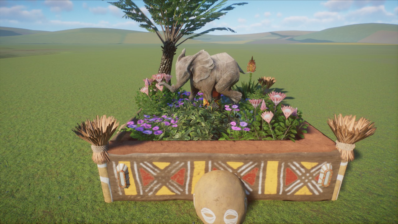 African Inspired Elephant Planter