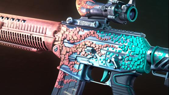 SG553 | CYBER burn (orange)
