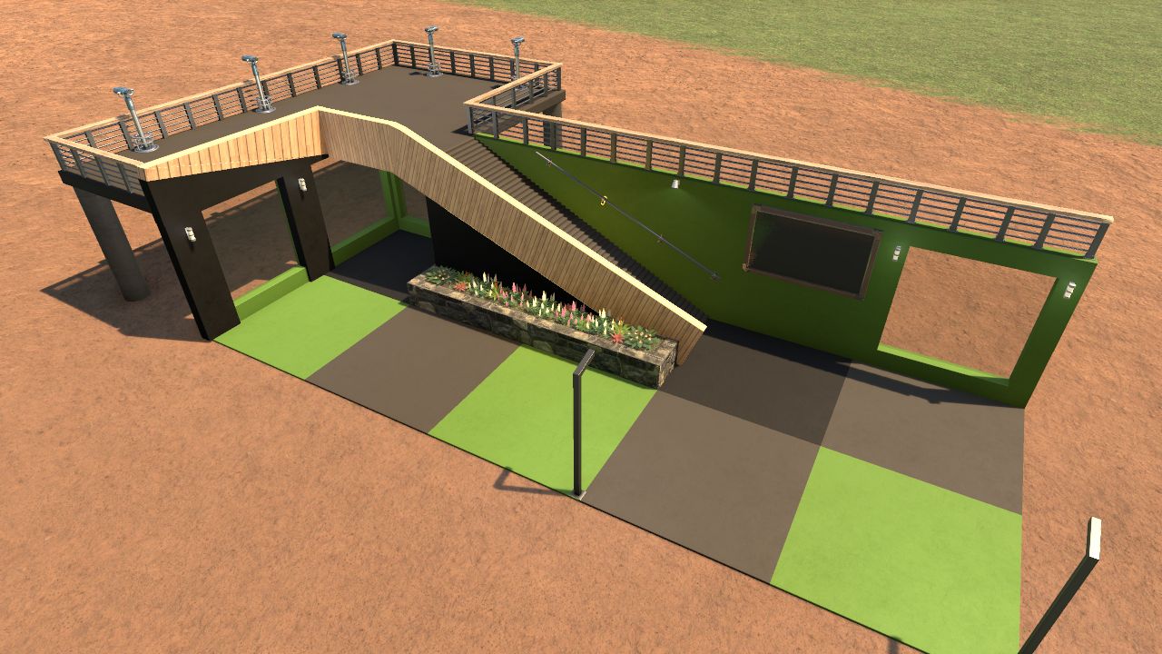 Two story viewing area