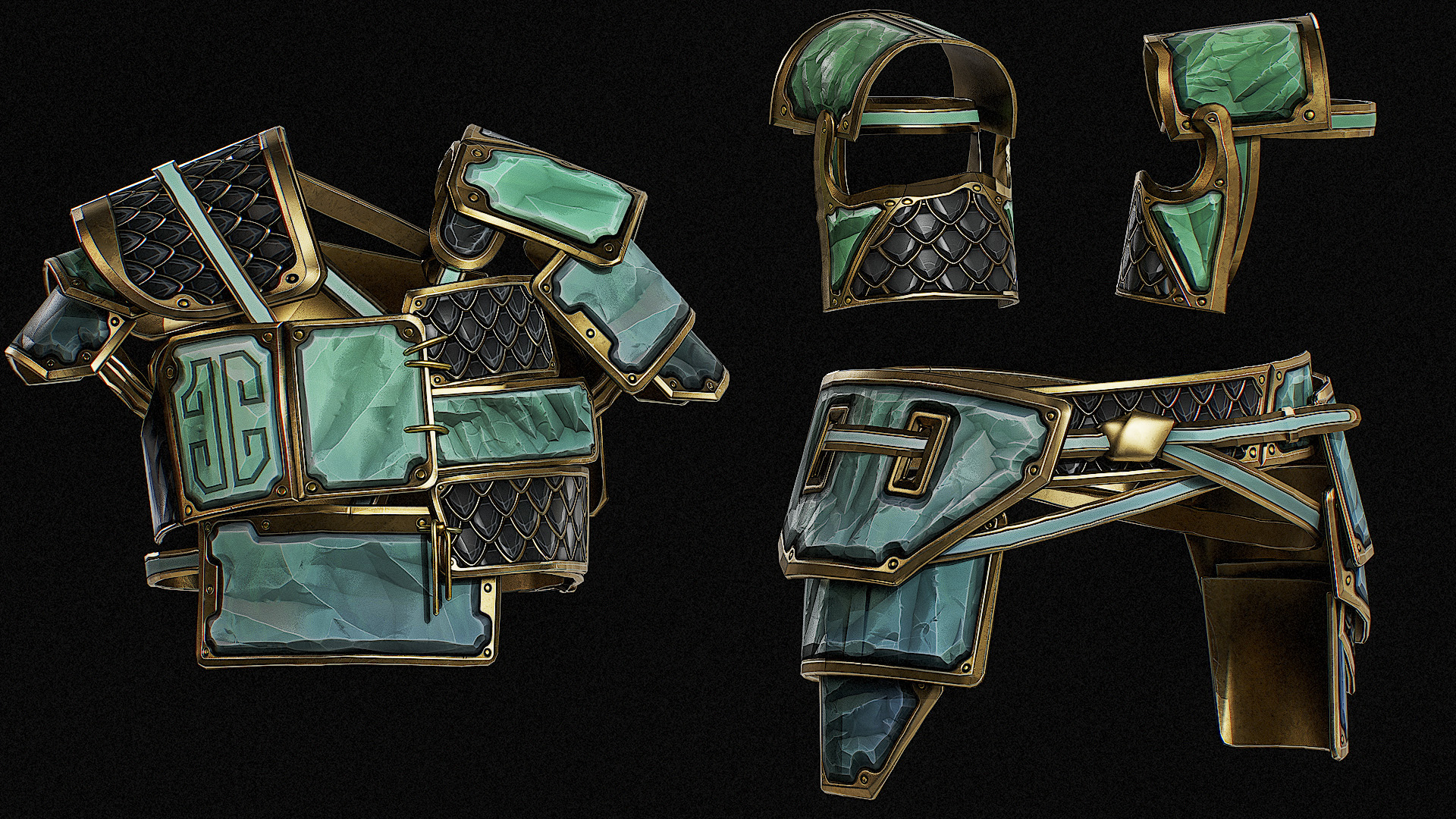 Jade Dragon Helmet