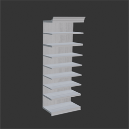 Libary Modul Shelf 1 White Oak